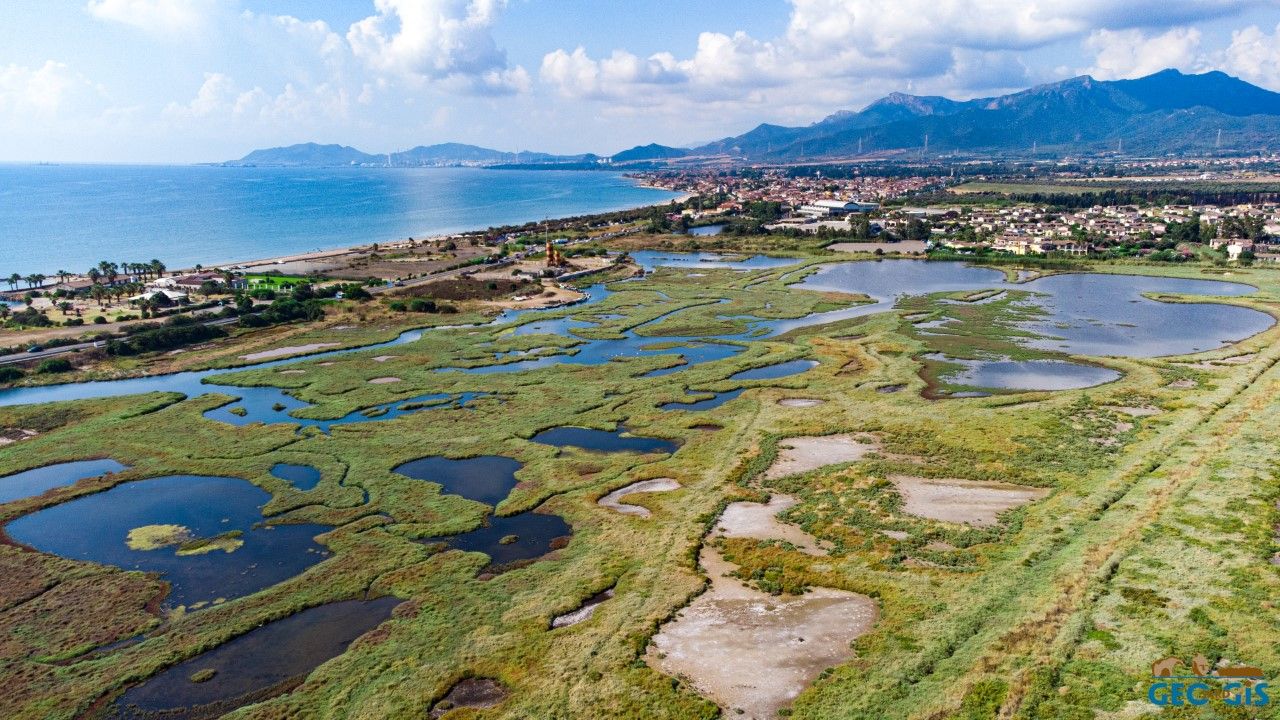 Stagni di Capoterra, alla foce del Rio Santa Lucia